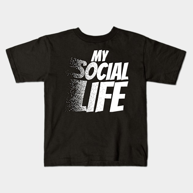 Social Life Disintegration Meme Kids T-Shirt by bluerockproducts